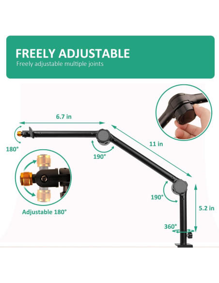 Soporte de Brazo de Micrófono Universal NB38 - Ajustable, 1.3kg Soporte de Brazo de Micrófono Universal NB38 - Ajustable, 1.3kg
