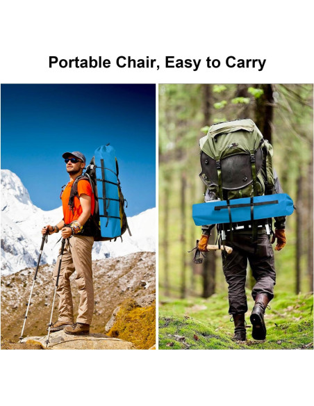 Silla de Camping Plegable SAILARY Azul con Bolsa de Enfriamiento Silla de Camping Plegable SAILARY Azul con Bolsa de Enfriamiento
