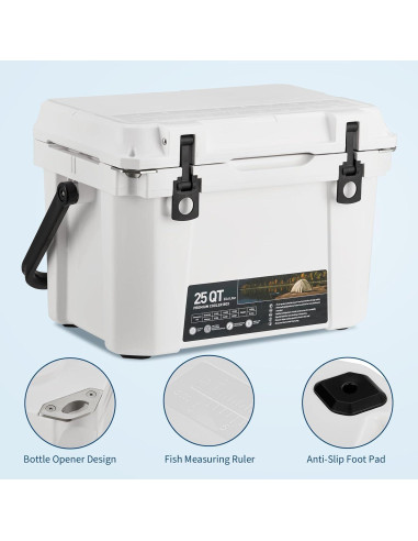 Nevera Dura Portátil GarveeLife 25 QT Aislada para Camping