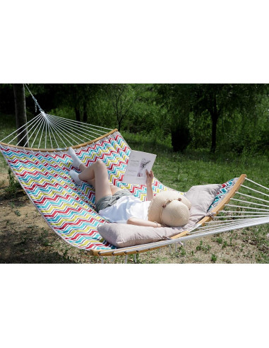 Hamaca Doble HappyPicnic 195x140 cm para 2 Personas Exterior