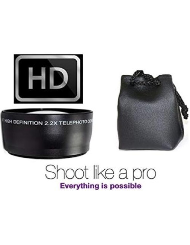 Juego de Lentes Pro HD 58mm Telefoto y Gran Angular para Sony