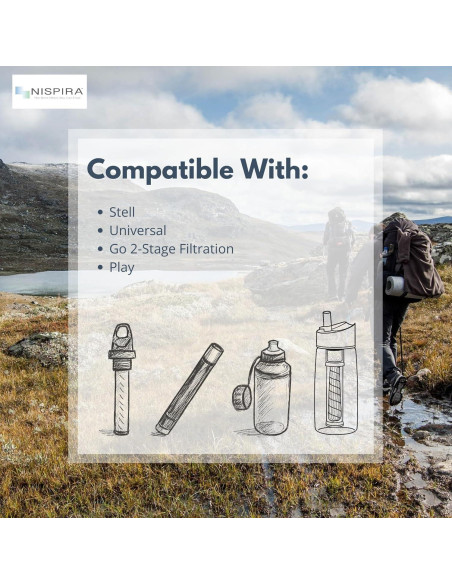 Filtro de Agua de Carbono Nispira para Botellas Lifestraw - 8 Unidades Filtro de Agua de Carbono Nispira para Botellas Lifestraw - 8 Unidades