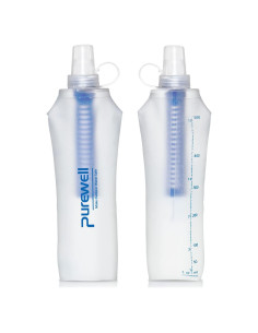 Botella de Agua Filtrada Purewell 1000L BPA Libre para Camping