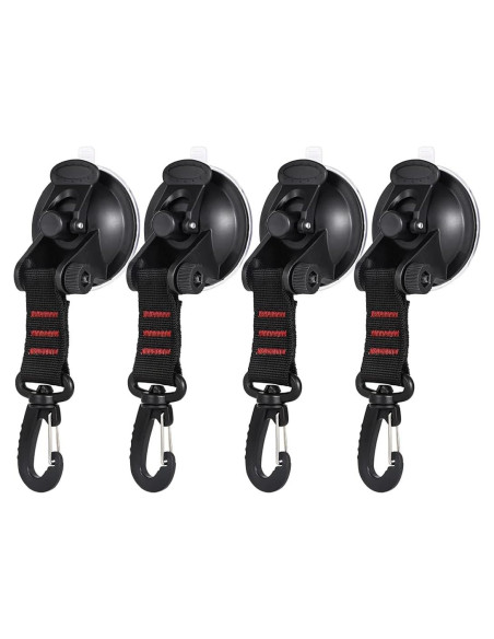 4 Ventosas de Sujeción AICEL para Camping y Coche - Rojo 4 Ventosas de Sujeción AICEL para Camping y Coche - Rojo