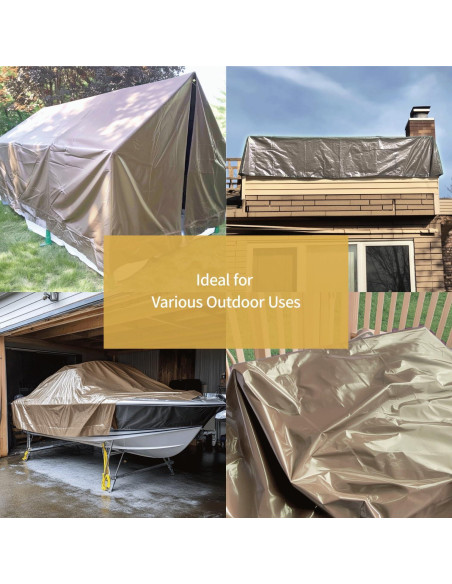 Lona Impermeable GUARD SHIELD 2.44x3.05m Beige/Plata 8mil Lona Impermeable GUARD SHIELD 2.44x3.05m Beige/Plata 8mil