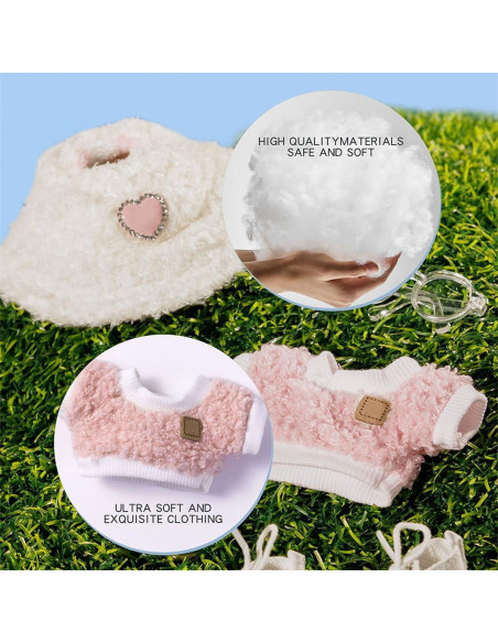 Conjunto de Ropa para Muñeca 17cm Genérico + Sombrero y Accesorios Conjunto de Ropa para Muñeca 17cm Genérico + Sombrero y Accesorios