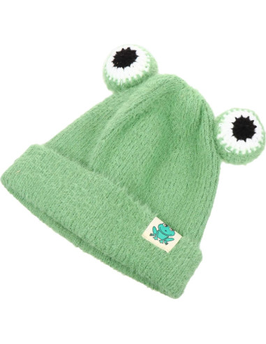Gorro de Ganchillo ABOOFAN para Bebés Niñas - Invierno Verde