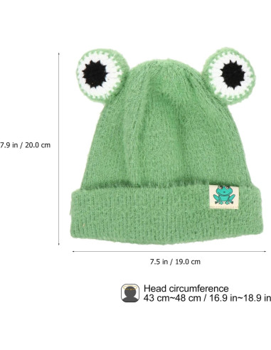 Gorro de Ganchillo ABOOFAN para Bebés Niñas - Invierno Verde