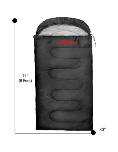 Saco de Dormir Impermeable Trail Maker 7511s 1 Persona Negro