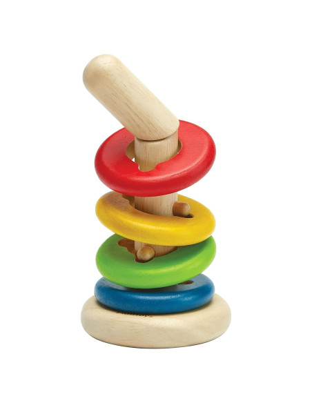 Juguete de Apilamiento PlanToys Twist & Sort de Madera Ecológica Juguete de Apilamiento PlanToys Twist & Sort de Madera Ecológica