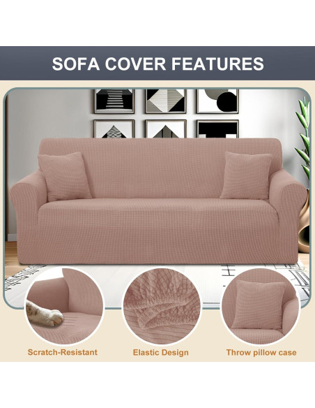 Funda de Sofá Estirable Luxshare Home Grande Camel 2 Cojines Funda de Sofá Estirable Luxshare Home Grande Camel 2 Cojines