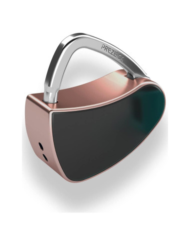 Candado Biométrico Prezlock Oro Rosa Compacto Recargable