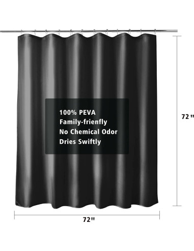 Forro de Cortina de Ducha FINEBAT 100% PEVA Impermeable 1 Unidad