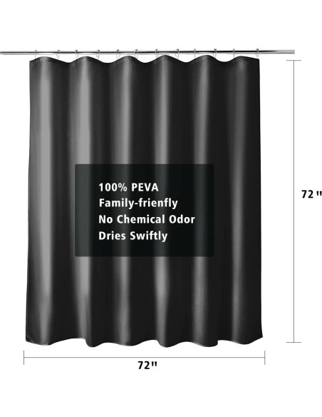 Forro de Cortina de Ducha FINEBAT 100% PEVA Impermeable 1 Unidad Forro de Cortina de Ducha FINEBAT 100% PEVA Impermeable 1 Unidad