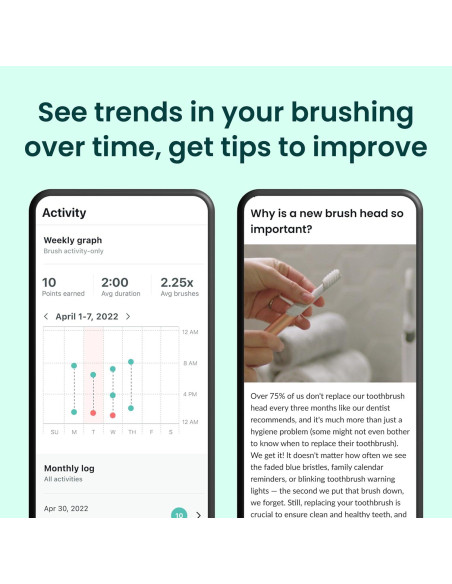 Cepillo de dientes eléctrico Quip rosa con temporizador y Bluetooth Cepillo de dientes eléctrico Quip rosa con temporizador y Bluetooth