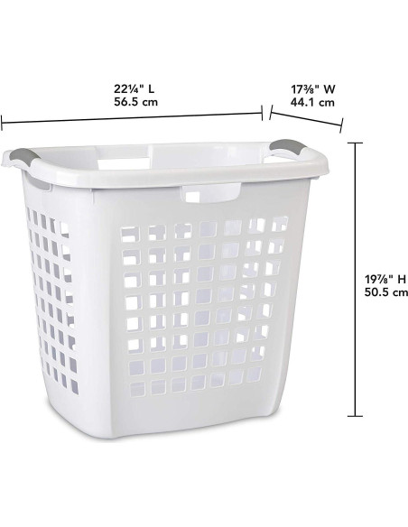 Cesta de Transporte Sterilite 50L Blanca 56.5x44.1x50.4 cm Cesta de Transporte Sterilite 50L Blanca 56.5x44.1x50.4 cm