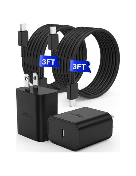 Cargador Rápido 45W Tipo C para Samsung Galaxy S24/S25 - 2Pack Cargador Rápido 45W Tipo C para Samsung Galaxy S24/S25 - 2Pack