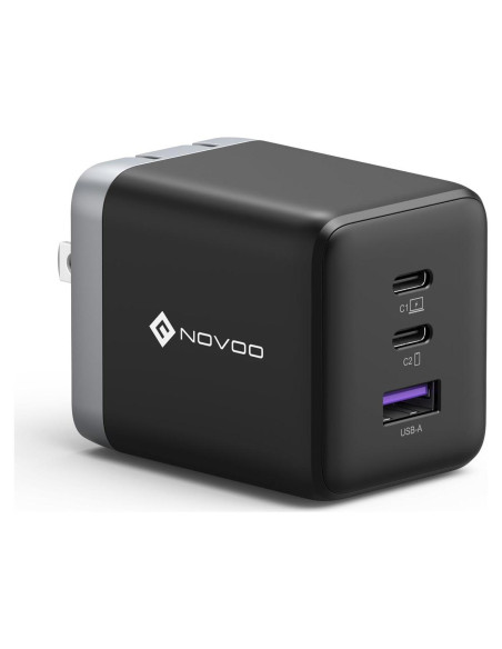 Cargador NOVOO 100W USB-C GaN III 3 Puertos para Laptop Cargador NOVOO 100W USB-C GaN III 3 Puertos para Laptop