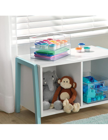 Contenedor Apilable iDesign Linus 25,4x20,3x7,6cm Transparente