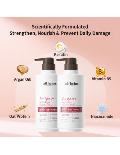 Champú y Acondicionador Reparador Alfheim 532ml x2 | Aceite de Argan, Queratina, Niacinamida | Libre de Sulfatos y Parabenos 2
