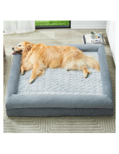 Cama Ortopédica para Perros Grandes WNPETHOME 104x71cm Impermeable