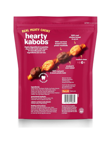 Golosinas para Perros Hartz Oinkies Hearty Kabob 18 Unidades