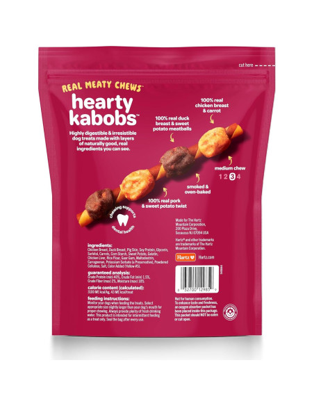 Golosinas para Perros Hartz Oinkies Hearty Kabob 18 Unidades Golosinas para Perros Hartz Oinkies Hearty Kabob 18 Unidades