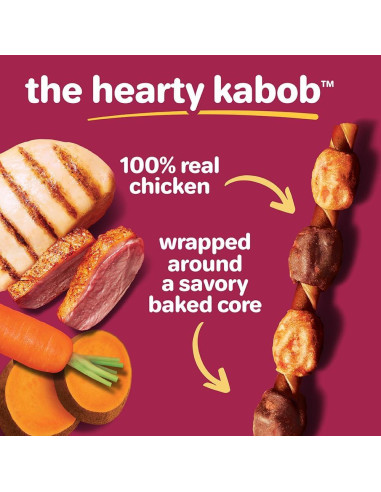 Golosinas para Perros Hartz Oinkies Hearty Kabob 18 Unidades