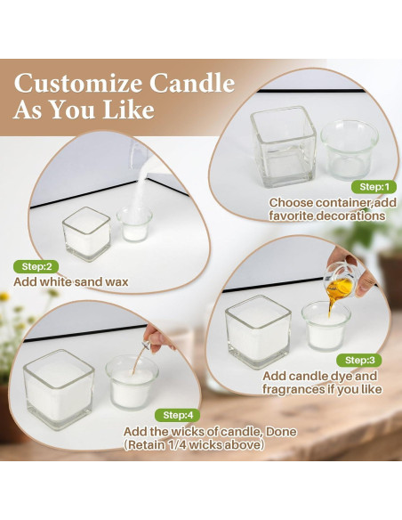 Kit de Velas de Arena Sukh 450g con Mechas para DIY Kit de Velas de Arena Sukh 450g con Mechas para DIY