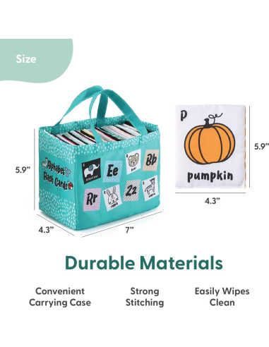 Tarjetas de Memoria Suaves Peanutshell - Libro ABC para Bebés