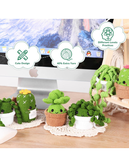 Kit de Crochet Imcrasy GZ03 para Principiantes con Video Tutoriales Kit de Crochet Imcrasy GZ03 para Principiantes con Video Tutoriales