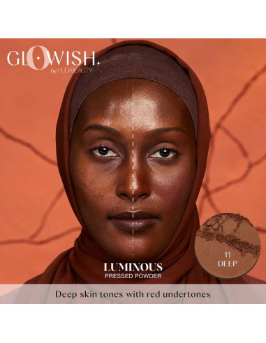Polvo Compacto Difuminador HUDA BEAUTY GloWish 11 Profundo