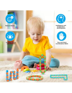 Paquete de 12 Juguetes Antiestrés Wacky Tracks para Niños y Adultos 2