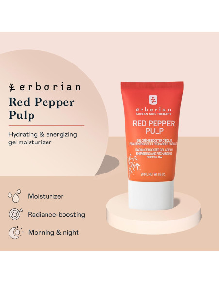 Gel Hidratante Facial Erborian Pimiento Rojo 17g - Piel Iluminada Gel Hidratante Facial Erborian Pimiento Rojo 17g - Piel Iluminada
