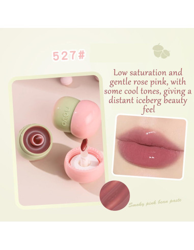 Brillo de Labios Hidratante Bekoeen Rosa 2 Pcs Gel Larga Duración