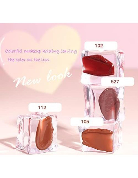 Brillo de Labios Hidratante Bekoeen Rosa 2 Pcs Gel Larga Duración Brillo de Labios Hidratante Bekoeen Rosa 2 Pcs Gel Larga Duración