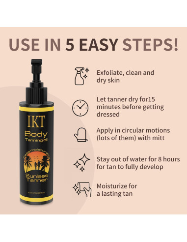 Kit Aceite Bronceador FUNAN 100ml + Mitón Aplicación