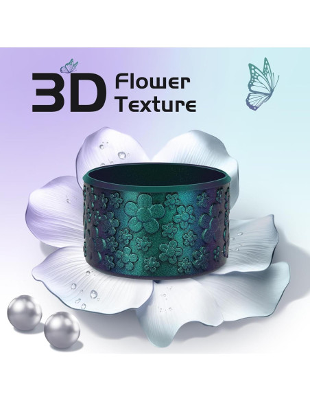 Funda de Silicona Floral ZXFYE para Botellas Stanley 1.18L Funda de Silicona Floral ZXFYE para Botellas Stanley 1.18L