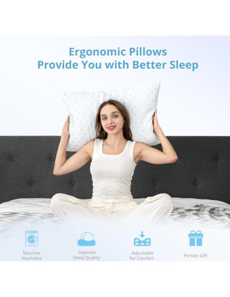 Juego de 2 Almohadas Refrigerantes EGOHOME Tamaño Queen Juego de 2 Almohadas Refrigerantes EGOHOME Tamaño Queen