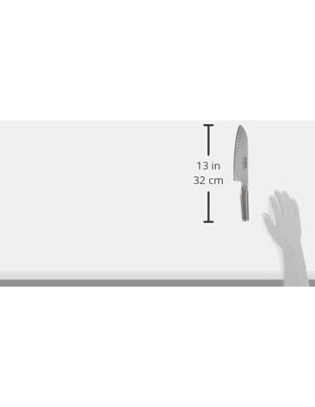 Cuchillo Santoku Global G-80 17.8 cm Acero Inoxidable Japonés Cuchillo Santoku Global G-80 17.8 cm Acero Inoxidable Japonés