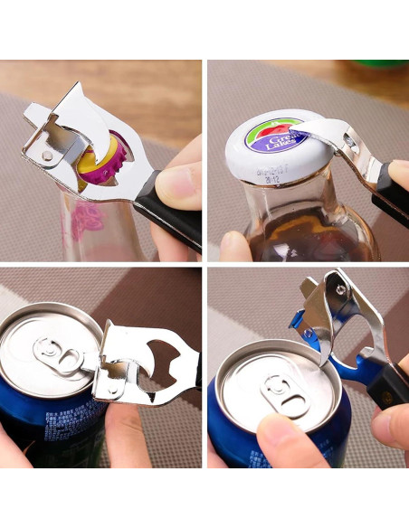 Abrebotellas y abridor de latas Zemcxney 4 en 1 acero inoxidable Abrebotellas y abridor de latas Zemcxney 4 en 1 acero inoxidable