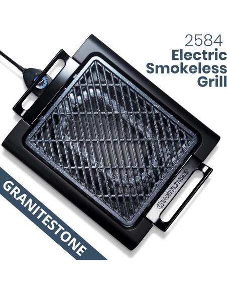 Parrilla eléctrica sin humo Granitestone 1500W 40.6x33cm Parrilla eléctrica sin humo Granitestone 1500W 40.6x33cm