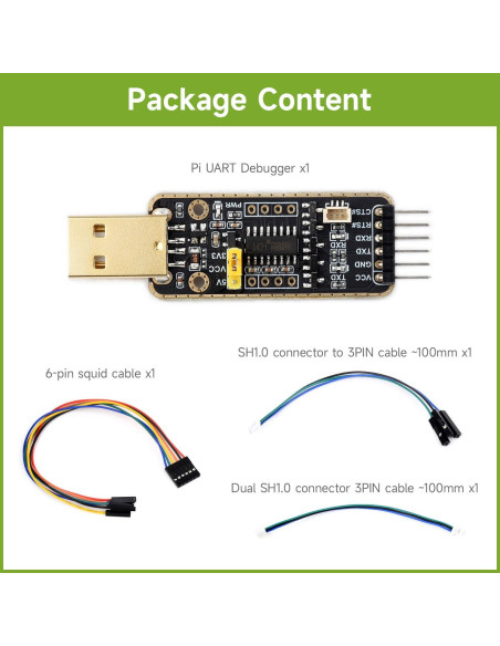 Módulo Depurador USB a UART Waveshare para Raspberry Pi 5 Módulo Depurador USB a UART Waveshare para Raspberry Pi 5
