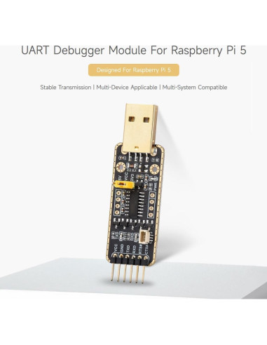 Módulo Depurador USB a UART Waveshare para Raspberry Pi 5