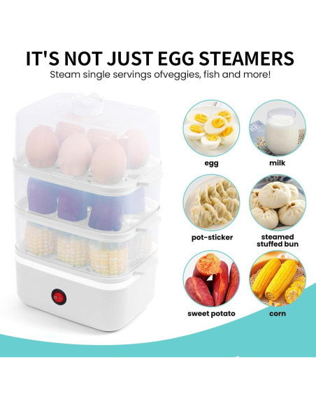 Cocedor de Huevos Eléctrico Yeatem ZDQ-1 para 18 Huevos Cocedor de Huevos Eléctrico Yeatem ZDQ-1 para 18 Huevos