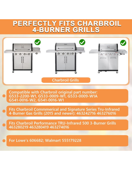 Emisor Infrarrojo Charbroil G533-2200-W1 Acero Inoxidable 3PCS Emisor Infrarrojo Charbroil G533-2200-W1 Acero Inoxidable 3PCS