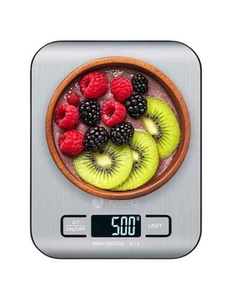 Báscula Digital de Cocina Hearthly 10kg Acero Inoxidable Báscula Digital de Cocina Hearthly 10kg Acero Inoxidable