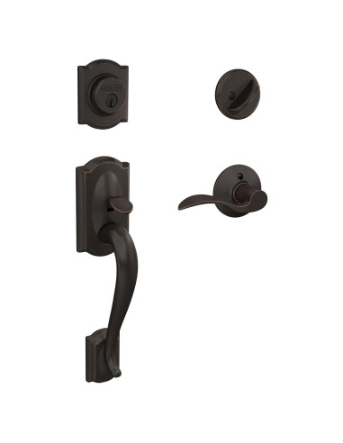 Juego de Manijas de Entrada Schlage F60 V CAM 716 Bronce Envejecido