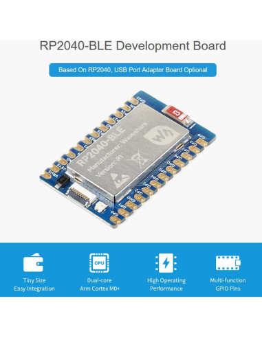Placa de Desarrollo UeeKKoo RP2040-BLE con Bluetooth 5.1