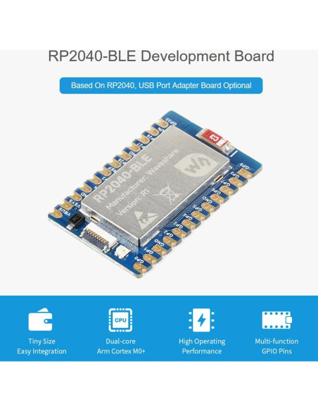 Placa de Desarrollo UeeKKoo RP2040-BLE con Bluetooth 5.1 Placa de Desarrollo UeeKKoo RP2040-BLE con Bluetooth 5.1